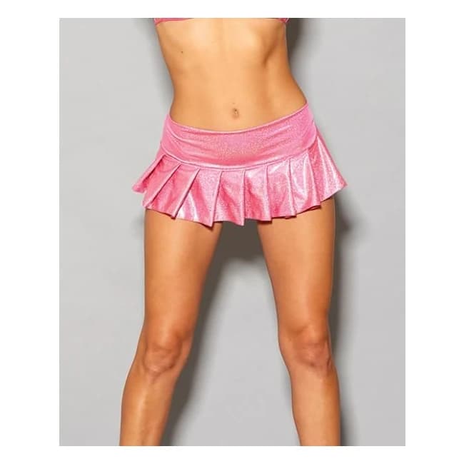 Hologram Black Light Dancewear Pleated Mini Skirt, image 1