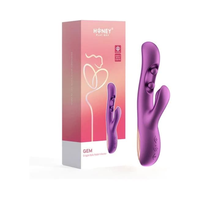 Honey Play Box Gem Pressure Sensing App-Controlled Twin Balls Rabbit Purple, image 1