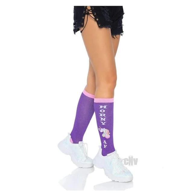 Horny Af Knee Socks - Image 1 Horny Af Knee Socks - Image 1