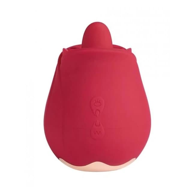 Horny Rose Solo Vibrating Clit Licking Stimulator - Red, image 1