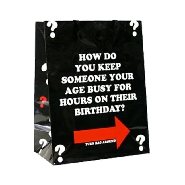 How Do You Keep Someone Your Age Busy Gift Bag, image 1