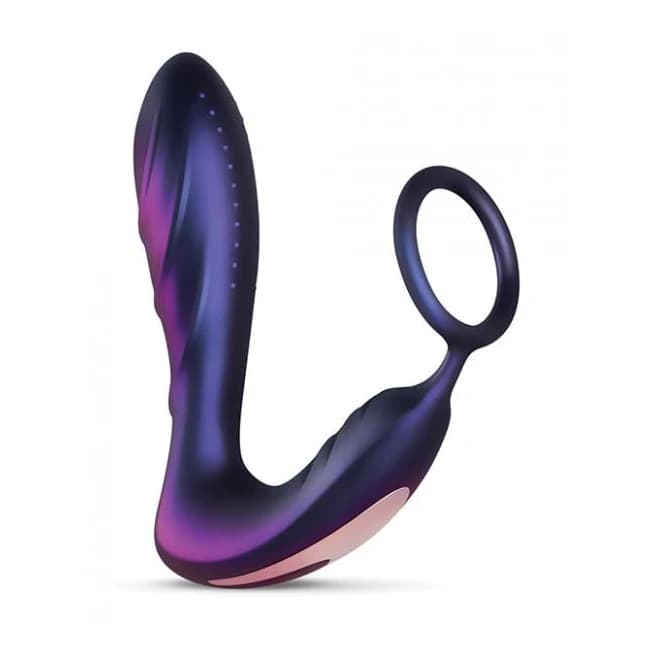 Hueman Black Hole Anal Vibrator w/ Cock Ring - Purple, image 1