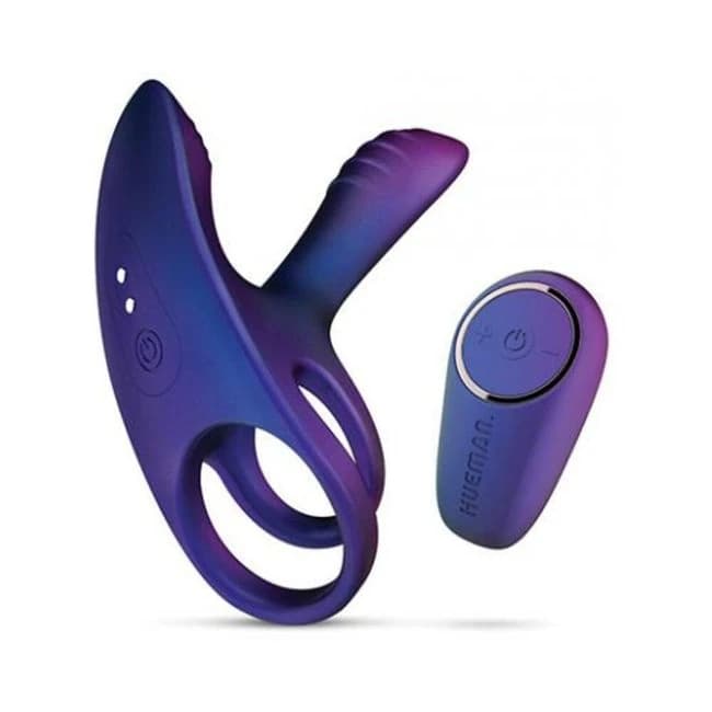 Hueman Infinity Ignite Vibrating Cock Ring - Purple, image 1