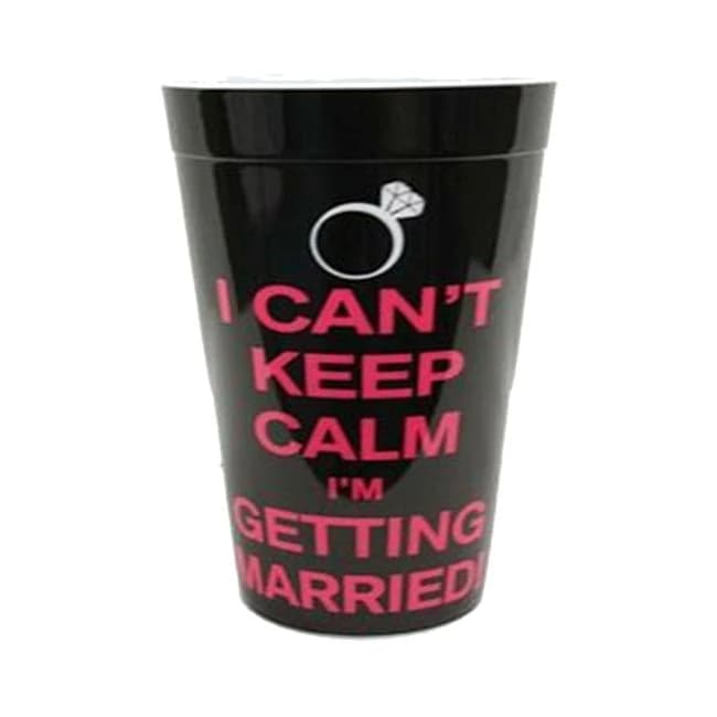 I Cant Keep Calm Im Getting Married Plastic Cup, image 1