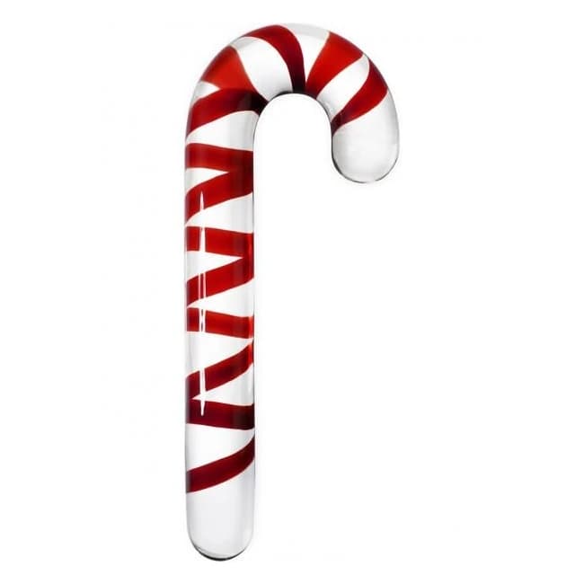 Icicles No. 59 Hand Blown Glass Massager Candy Cane, image 1
