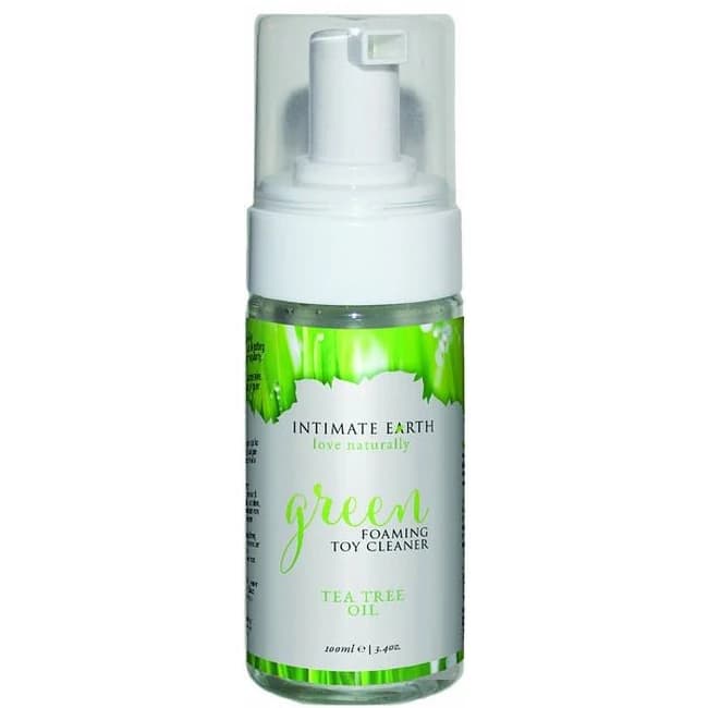 INTIMATE EARTH GREEN FOAMING TOY CLEANER 100ML - Image 1 INTIMATE EARTH GREEN FOAMING TOY CLEANER 100ML - Image 1