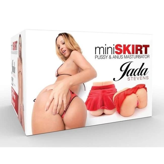 Jada Stevens Mini Skirt Pussy & Anus Masturbator, image 1