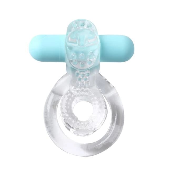 Jayden Rechargeable Vibrating Cock Ring Clear Sleeve, image 1
