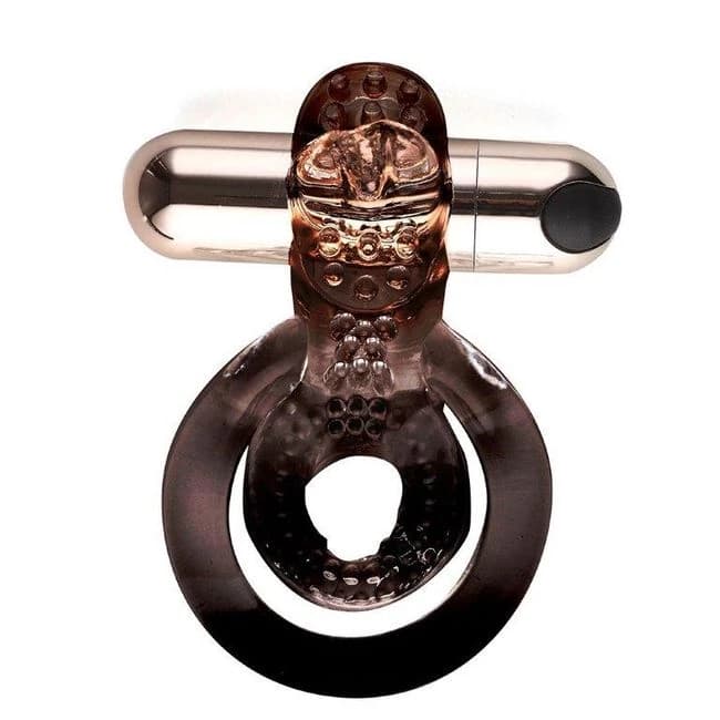 Jayden Rose Gold Rechargeable Vibrating Erection Ring, image 1