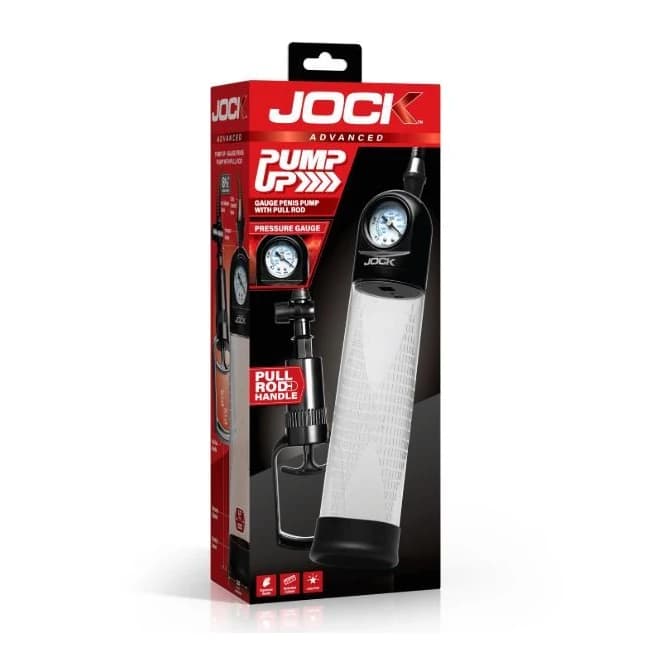 Jock Advanced Pump Up Gauge Penis Pump W/pull Handle - Image 1 Jock Advanced Pump Up Gauge Penis Pump W/pull Handle - Image 1