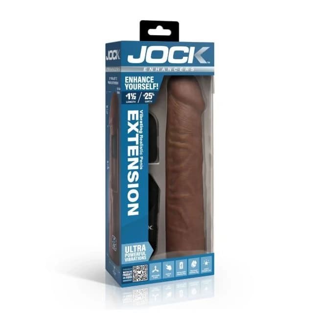 JOCK ENHANCERS 1.5IN REALISTIC PENIS EXTENSION VIBRATING DARK - Image 1 JOCK ENHANCERS 1.5IN REALISTIC PENIS EXTENSION VIBRATING DARK - Image 1
