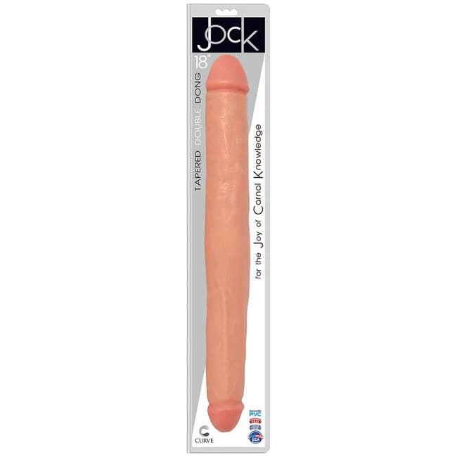 Jock Tapered 18 Inches Double Dong - Vanilla - Image 1 Jock Tapered 18 Inches Double Dong - Vanilla - Image 1