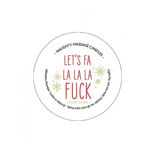 Kama Sutra Mini Massage Holiday Candle - 1.7 oz Let's Fck, image 1