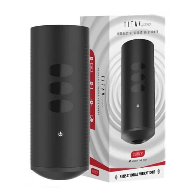 Kiiroo Titan Interactive Vibrating Stroker - Black, image 1