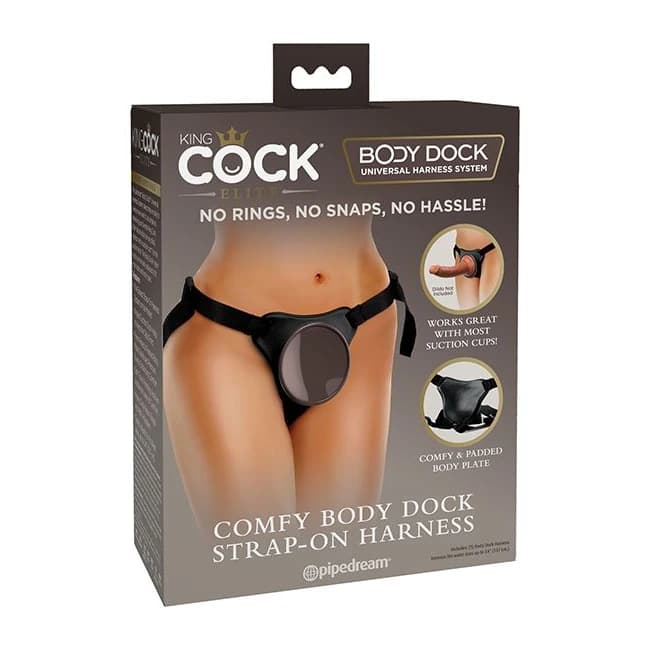 King Cock Elite Comfy Body Dock Strap on Harness, image 1