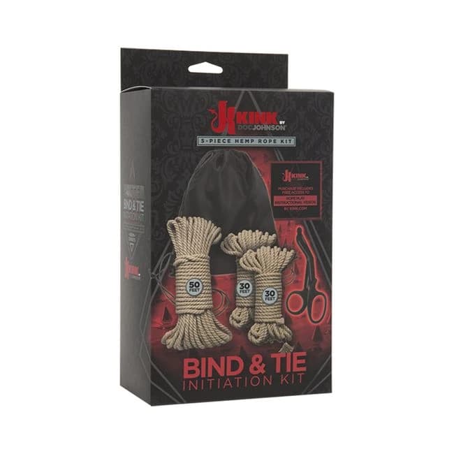 Kink Bind & Tie Initiation Kit 5 Piece Hemp Rope Kit, image 1