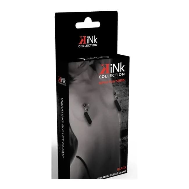 KINK COLLECTION VIBRATING NIPPLE CLAMPS BLACK - Image 1