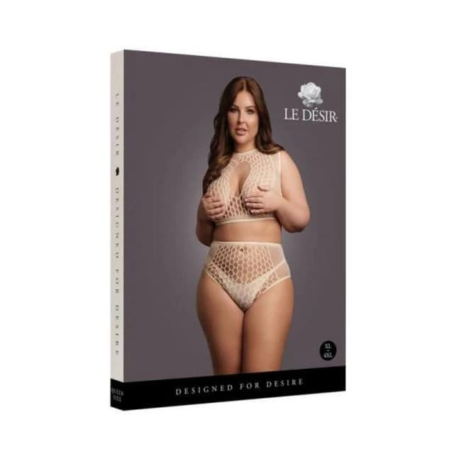 Le Desir Duo Net Key-Hole Bra Set Sandy Beach Queen Size, image 1