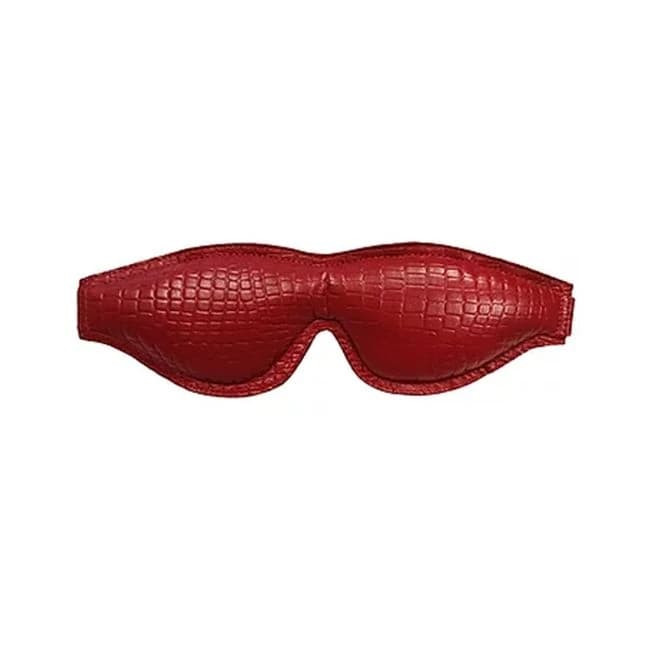 Leather Padded Blindfold Burgunday & Black Accessories - Image 1 Leather Padded Blindfold Burgunday & Black Accessories - Image 1