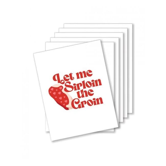 Let Me Sirloin the Groin Naughty Greeting Card - Pack of 6, image 1