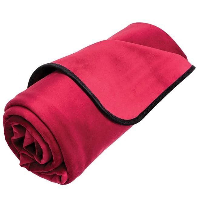 Liberator Fascinator Travel Throw Velvish- Merlot, image 1