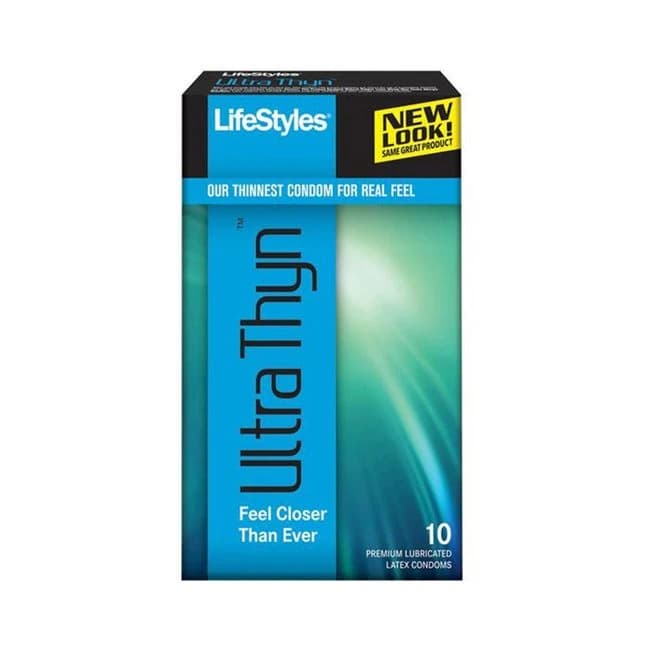 Lifestyles Ultra Thyn Latex Condoms 10 Count Package, image 1
