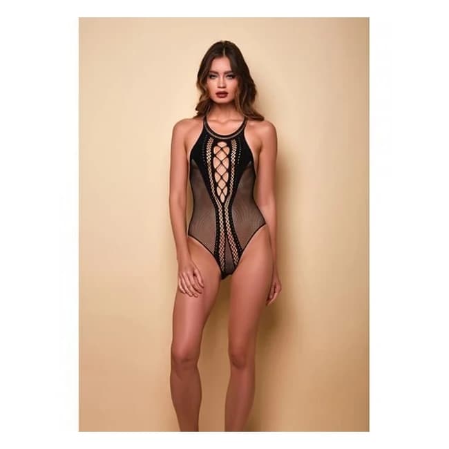 Lights Off Halter Neck Teddy Black O/s - Image 1 Lights Off Halter Neck Teddy Black O/s - Image 1