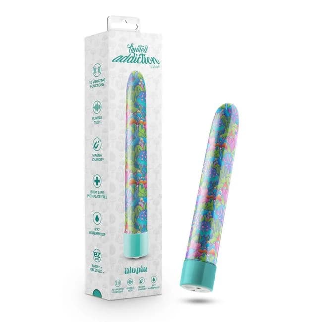 Limited Addiction Utopia 7 in Rechargeable Vibe Aqua - Image 1 Limited Addiction Utopia 7 in Rechargeable Vibe Aqua - Image 1