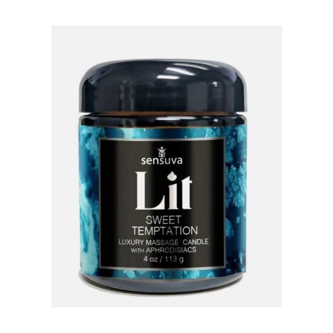 Lit Sweet Temptation Luxury Massage Candle 4 Oz Vanilla Sugar Sweet Pea - Image 1 Lit Sweet Temptation Luxury Massage Candle 4 Oz Vanilla Sugar Sweet Pea - Image 1