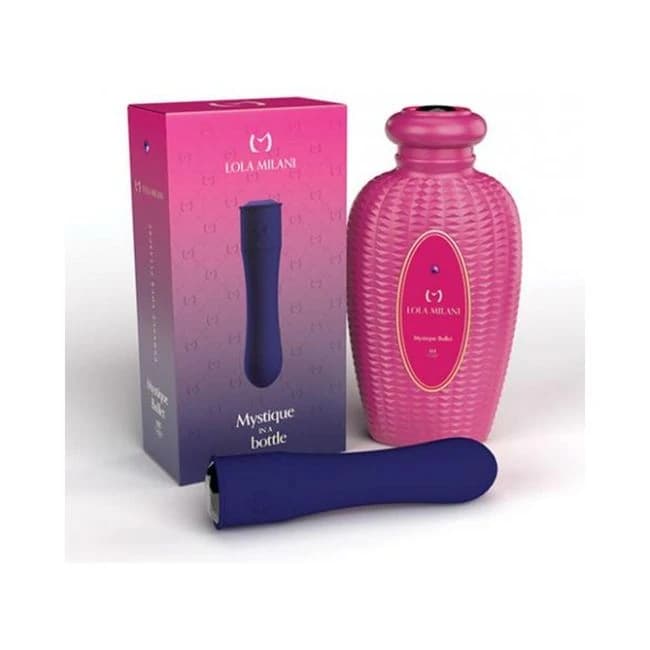 Lola Milani Mystique Bullet w/ Pink Bottle - Dark Purple, image 1