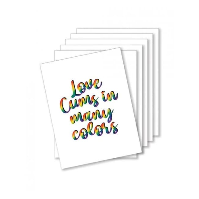 Love Cums in All Colors Naughty Greeting Card - Pack of 6, image 1