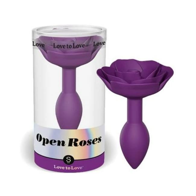 Love to Love Open Roses Anal Plug Small Purple Rain, image 1