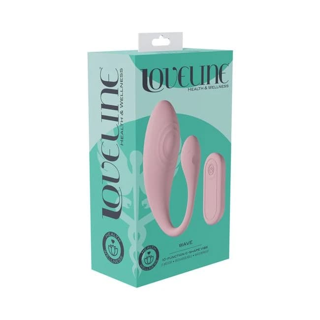 Loveline Wave C-Shape Vibe Waterproof Remote Pink, image 1