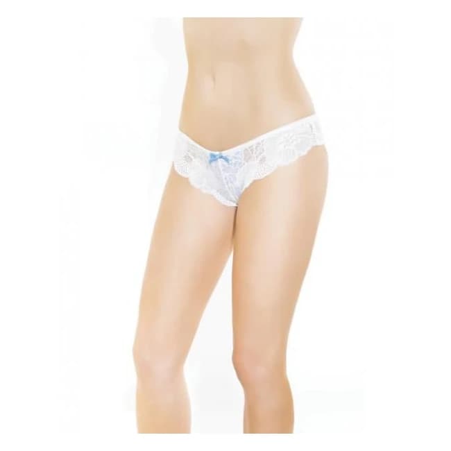Low Rise Stretch Lace & Satin Panty, image 1