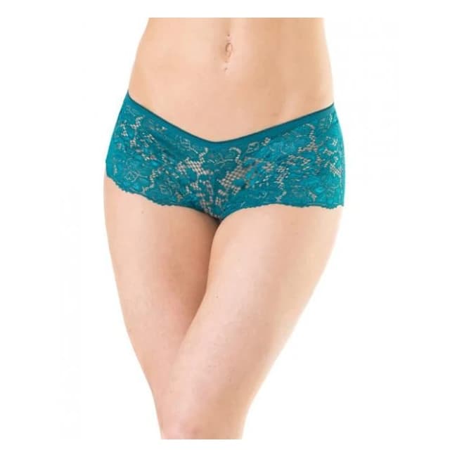 Low Rise Stretch Scallop Lace Booty Shorts, image 1