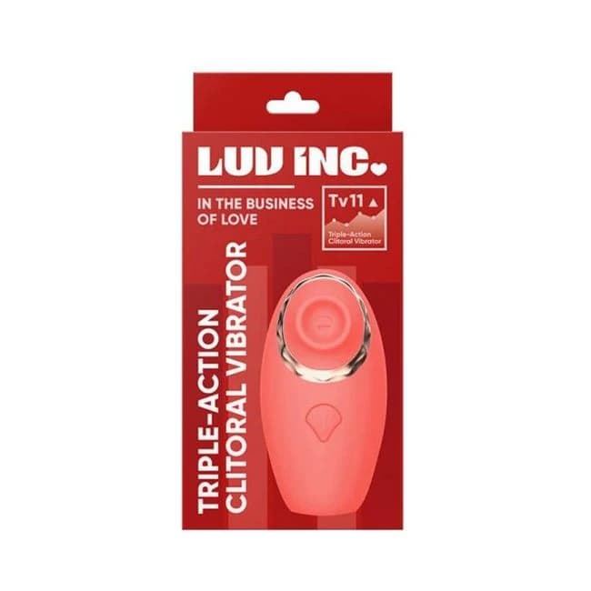 Luv Inc Tv11 Triple-Action Clitoral Vibrator Coral, image 1