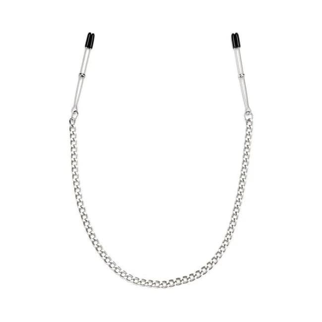 Lux Fetish Adjustable Tweezer Nipple Clips and Chain, image 1