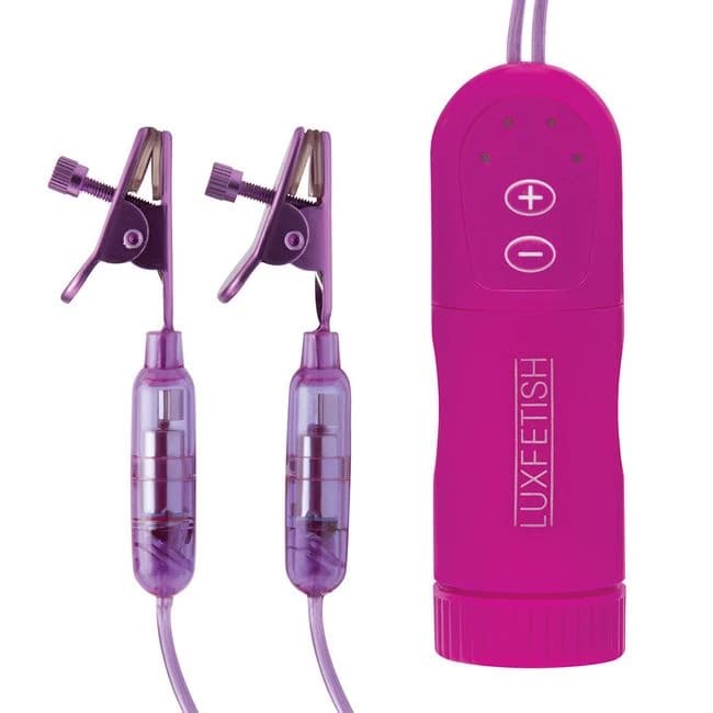Lux Fetish Remote Control Vibrating Nipple Clips, image 1