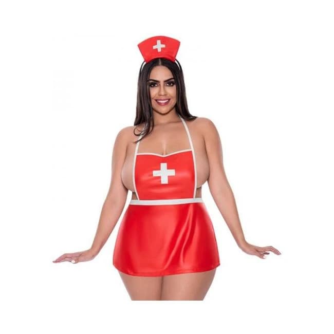 Magic Silk Dress up Sexual Healing Costume Red Queen Size, image 1
