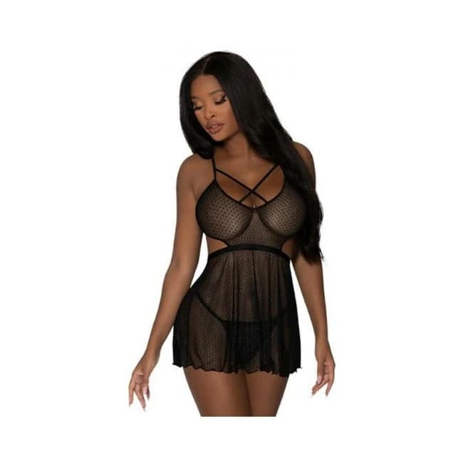 Magic Silk Girl Next Door Babydoll & Panty Black S/M, image 1