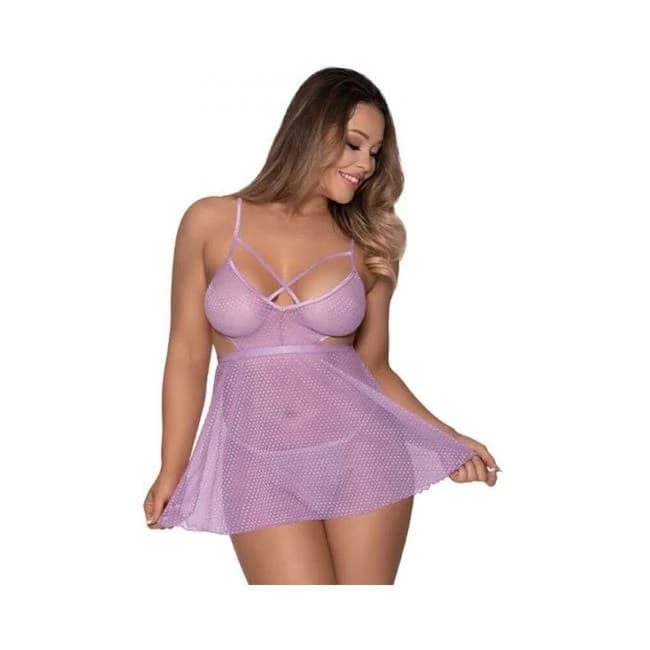 Magic Silk Girl Next Door Babydoll & Panty Lilac, image 1