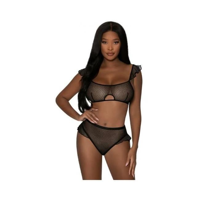 Magic Silk Girl Next Door Bralette & Panty Black L/lx, image 1