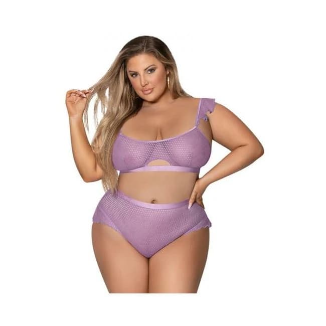 Magic Silk Girl Next Door Bralette & Panty Lilac Queen Size, image 1