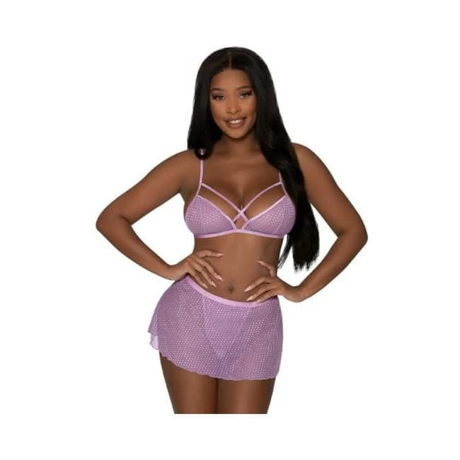 Magic Silk Girl Next Door Bralette W Skirt Lilac, image 1