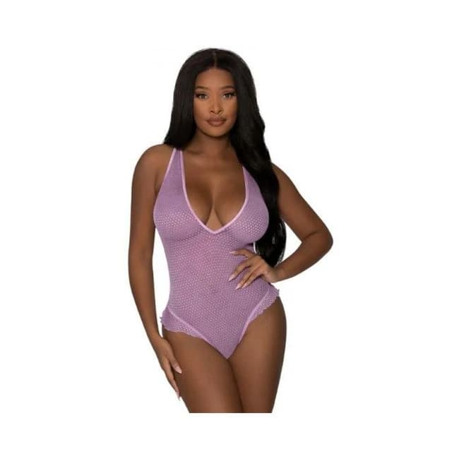 Magic Silk Girl Next Door Plunge Teddy Lilac, image 1