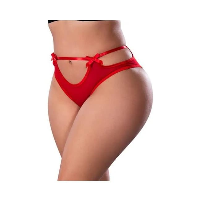 Magic Silk Holidaze Cheeky Boy Short Red Queen Size, image 1