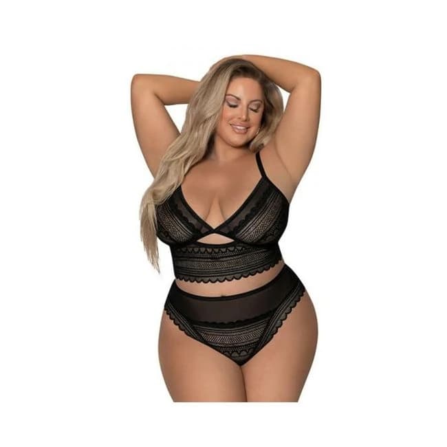 Magic Silk Modern Romance Braltt & Hipster Black Queen Size, image 1
