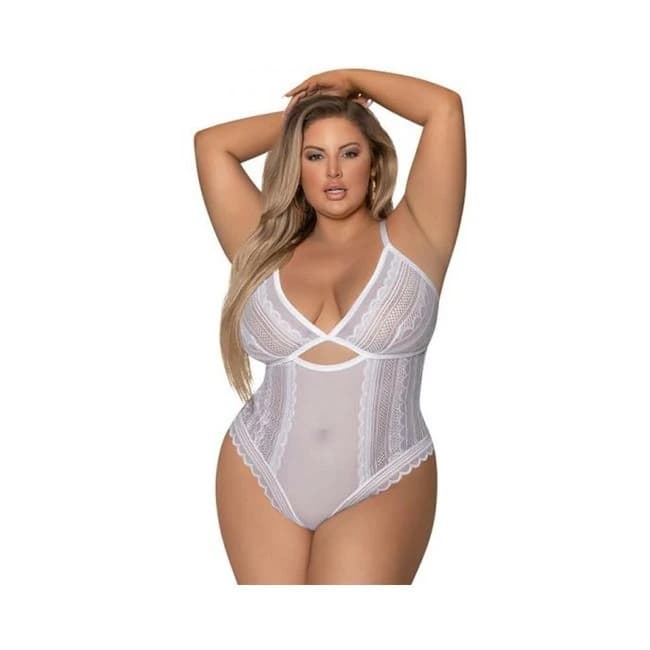 Magic Silk Modern Romance Cheeky Teddy White Queen Size, image 1