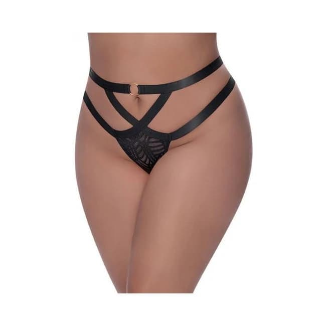 Magic Silk Rude Awakening Cheeky Panty Black Queen Size, image 1