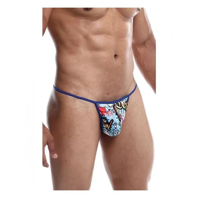 Male Basics Sinful Hipster Wow T Thong G-String Print, image 1